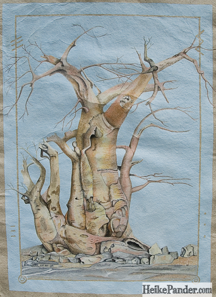 Baobab, Pastellkreiden, Heike Pander