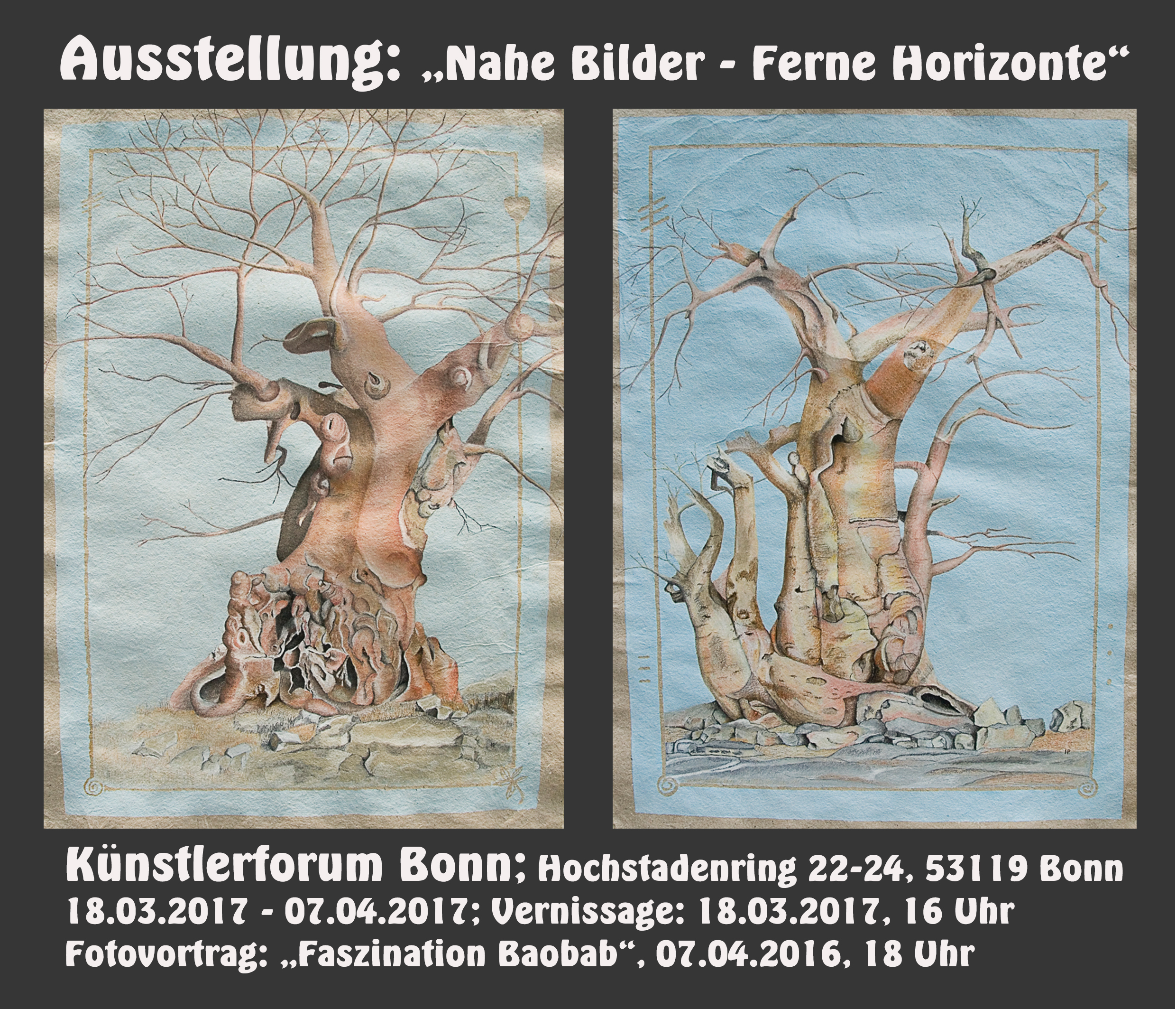"Nahe Bilder - Ferne Horizonte" - Ausstellung des BBK Bonn-Rhein/Sieg im Künstlerforum Bonn