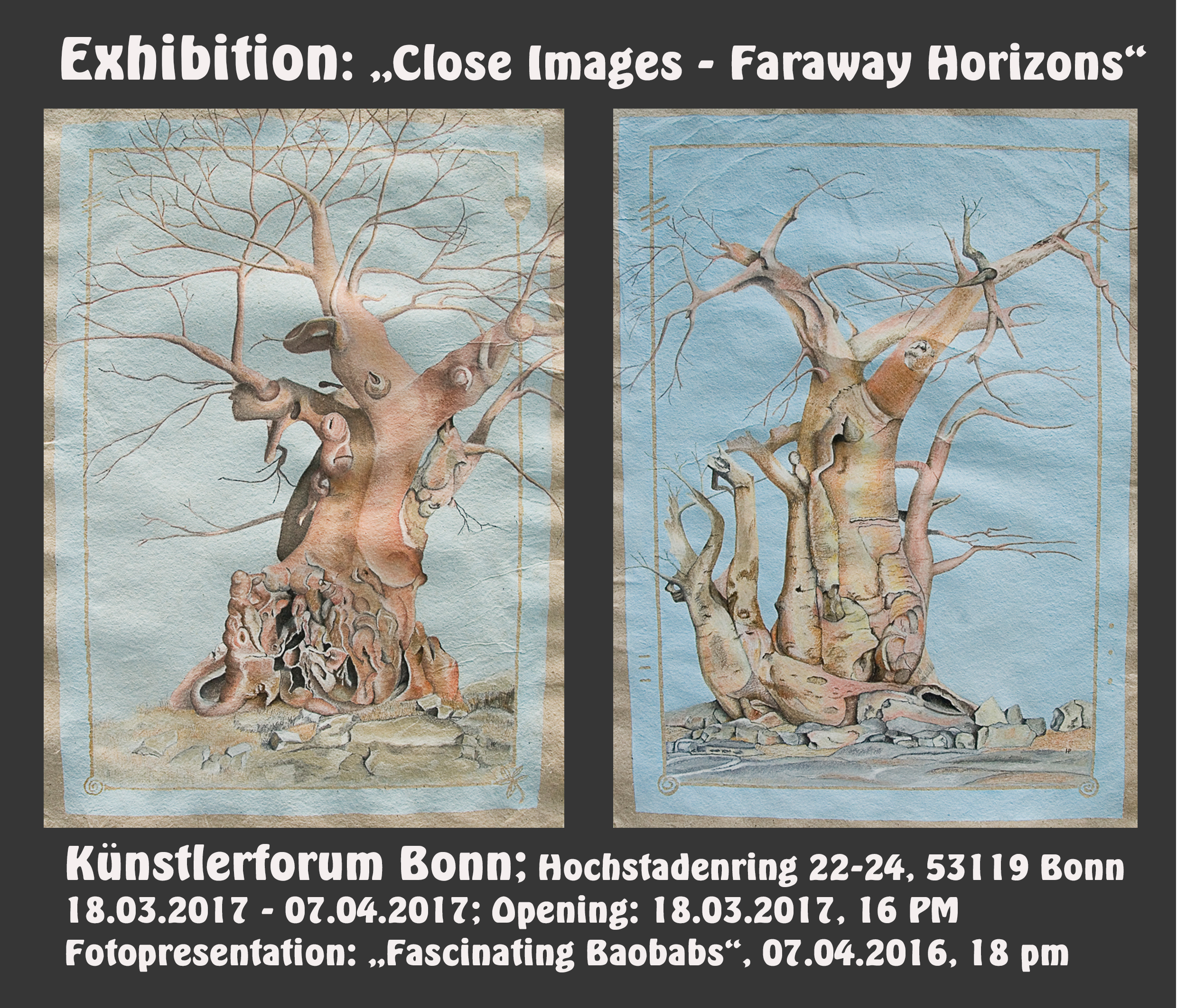 Annual Exhibition "Close Images - Faraway Horizons", art association BBK Bonn-Rhein/Sieg, at Künstlerforum Bonn